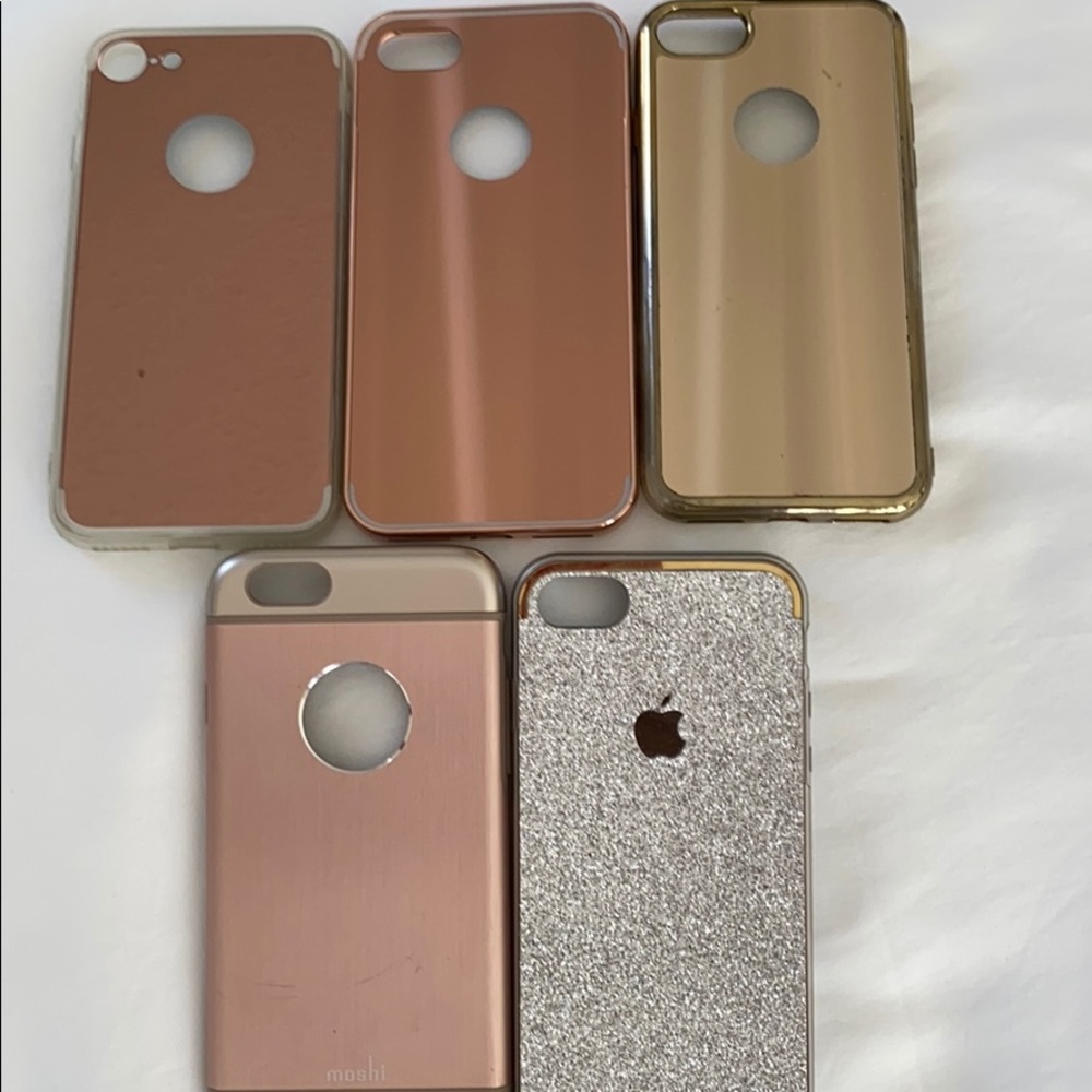 iPhone 7/8 gold phone cases (bundle)